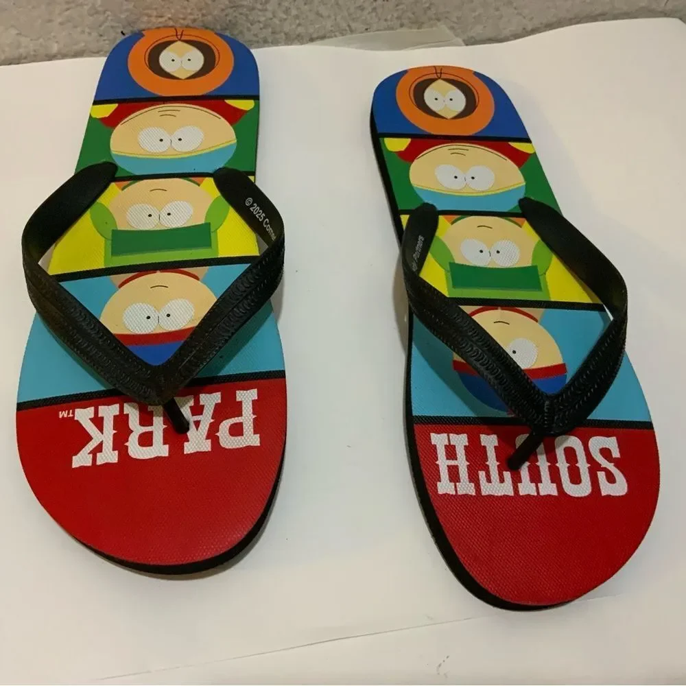 Men's Flip Flops/Beach Sandals Sz 11/12 Multi Color South Park
